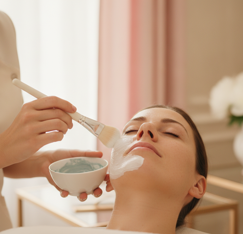 Aplikacja maski kremowej Cold Cream Marine Thalgo na skórę suchą i wrażliwą – zabieg nawilżający Kraków Ruczaj