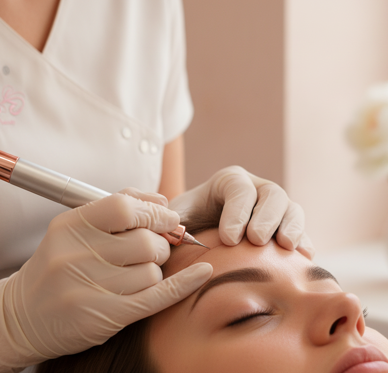 Makijaż permanentny brwi metodą microblading – salon kosmetyczny PARENDI Kraków Ruczaj